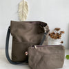 Mila 201 Taupe Brown | Hobo Tote Bag